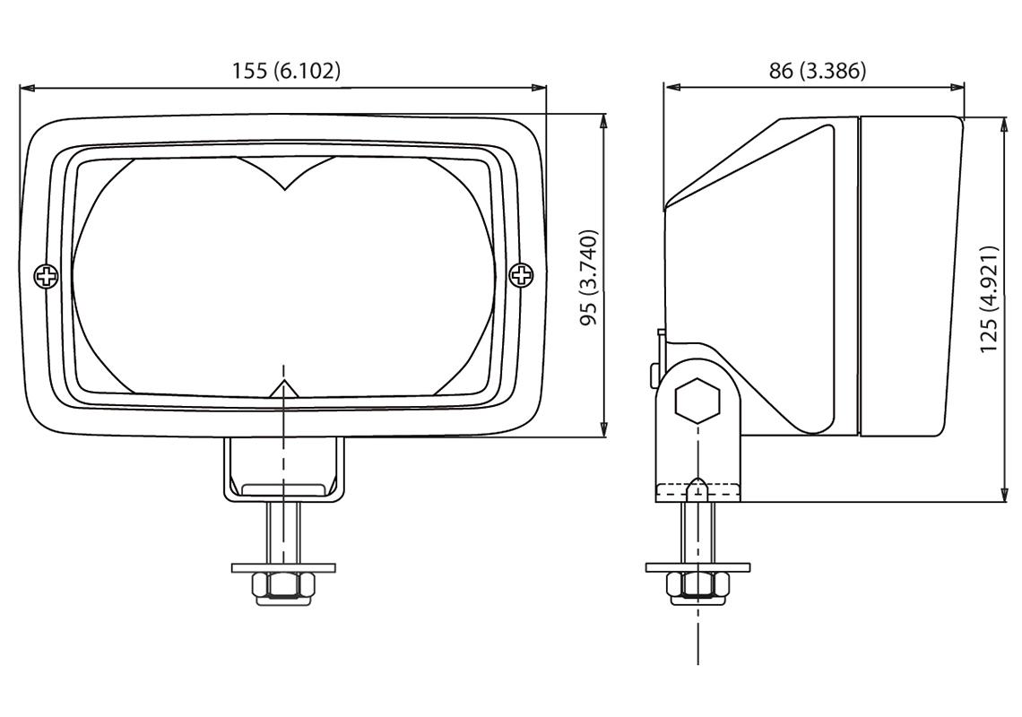 Faro da lavoro Alogeno 12V, 24V, 36V, 48V, 80V